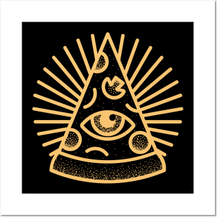 Pizza Illuminati Eye Conspiracy Posters and Art